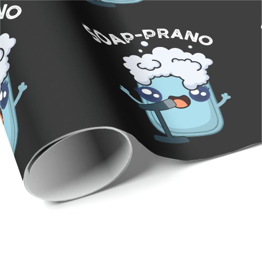 Seife Prano Funny Soprano Seife Pun Dark BG Geschenkpapier (Rolleneckpunkt)