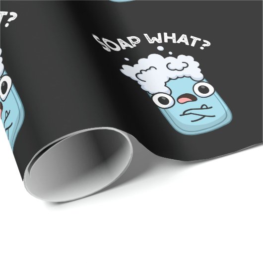 Seife was Funny Soap Puff Dark BG Geschenkpapier (Rolleneckpunkt)
