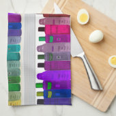 Seifen Sie Flaschen-Regenbogen - für Badezimmer, Geschirrtuch (Viertel Falte)