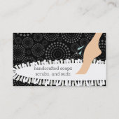 Seifenbadewannen-Badschönheit des hübschen Beines Visitenkarte (Rückseite)