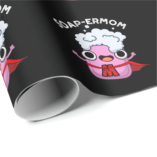 Seifenbaum Funny seiap Mama Pun Dark BG Geschenkpapier (Rolleneckpunkt)