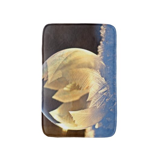 Seifenblase auf Schnee Badematte (Vorderseite Vertikal)