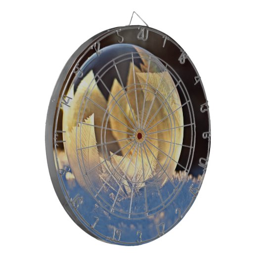 Seifenblase auf Schnee Dartscheibe (Vorderseite Links)