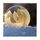 Seifenblase auf Schnee Fliese (Vorderseite)