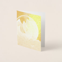 Seifenblase auf Schnee Folienkarte