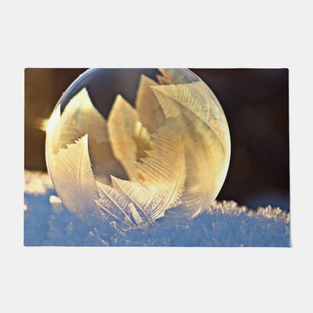 Seifenblase auf Schnee Fußmatte (Vorderseite)