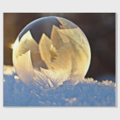 Seifenblase auf Schnee Geschenkpapier (Flach)