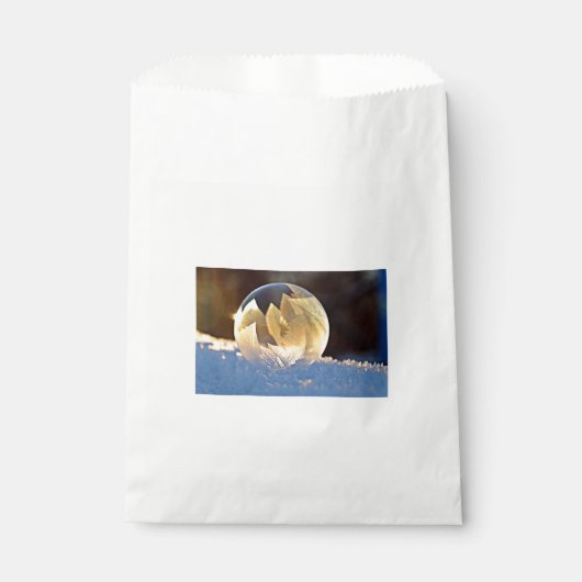 Seifenblase auf Schnee Geschenktütchen (Vorderseite)
