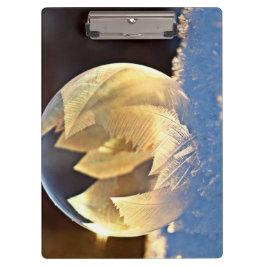 Seifenblase auf Schnee Klemmbrett