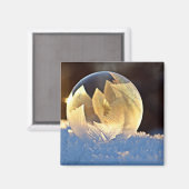 Seifenblase auf Schnee Magnet (Vorderseite/Rückseite)