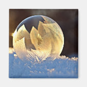 Seifenblase auf Schnee Magnet (Vorne)