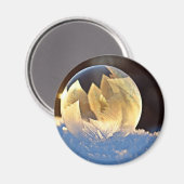 Seifenblase auf Schnee Magnet (Vorderseite/Rückseite)