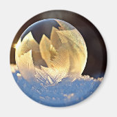 Seifenblase auf Schnee Magnet (Vorne)
