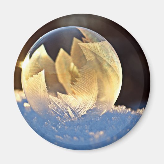 Seifenblase auf Schnee Magnet (Vorne)