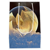 Seifenblase auf Schnee Mittlere Geschenktüte (Rückseite)