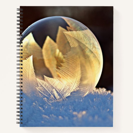 Seifenblase auf Schnee Notizblock (Vorderseite)