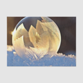 Seifenblase auf Schnee Seidenpapier