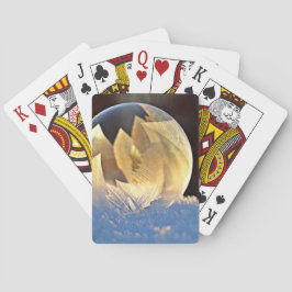 Seifenblase auf Schnee Spielkarten