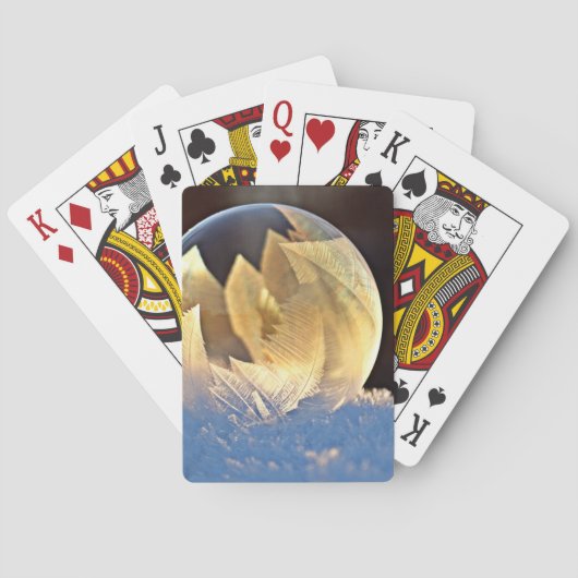 Seifenblase auf Schnee Spielkarten (Rückseite)