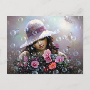 Seifenblase Girl - Rose Sharon of song Postkarte