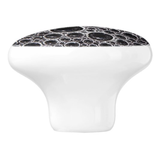 Seifenblase, schwarz-weiß keramikknauf (Seitenansicht)