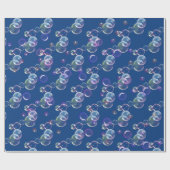 Seifenblasen auf blau geschenkpapier (Flach)