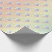Seifenblasen auf dem Rainbow Geschenkpapier (Ecke)