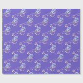 Seifenblasen auf Lila Geschenkpapier (Flach)