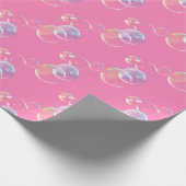 Seifenblasen auf rosa geschenkpapier (Ecke)
