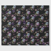 Seifenblasen auf schwarz geschenkpapier (Flach)