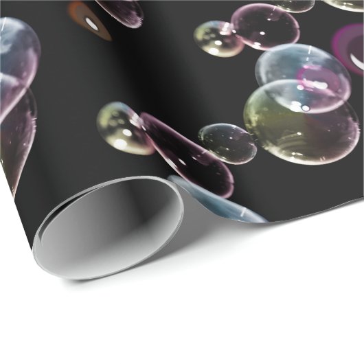 Seifenblasen auf schwarz geschenkpapier (Rolleneckpunkt)