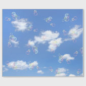 Seifenblasen auf Sky Geschenkpapier (Flach)