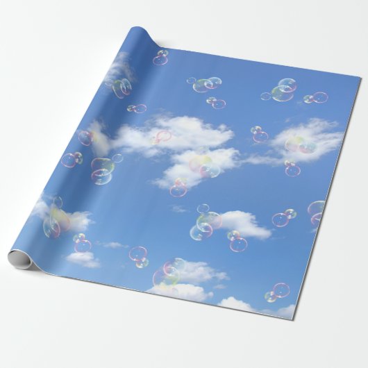 Seifenblasen auf Sky Geschenkpapier (Ungerollt)