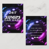 Seifenblasen Auto waschen Visitenkarte (Vorne/Hinten)