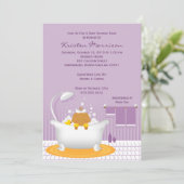 Seifenblasen Babydusche Einladung (Stehend Vorderseite)