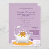 Seifenblasen Babydusche Einladung (Vorne/Hinten)