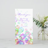 Seifenblasen Dankeskarte (Stehend Vorderseite)