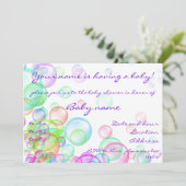 Seifenblasen Einladung (Stehend Vorderseite)