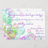 Seifenblasen Einladung (Vorne/Hinten)