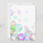 Seifenblasen Einladung (Rückseite)