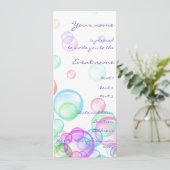 Seifenblasen Einladung (Stehend Vorderseite)