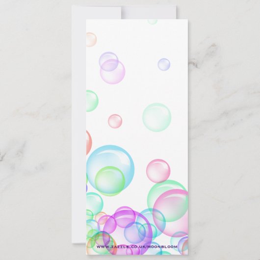 Seifenblasen Einladung (Rückseite)