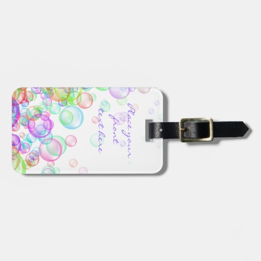 Seifenblasen Gepäckanhänger (Vorderseite horizontal)