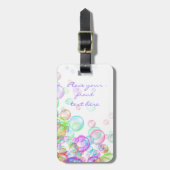 Seifenblasen Gepäckanhänger (Vorderseite vertikal)