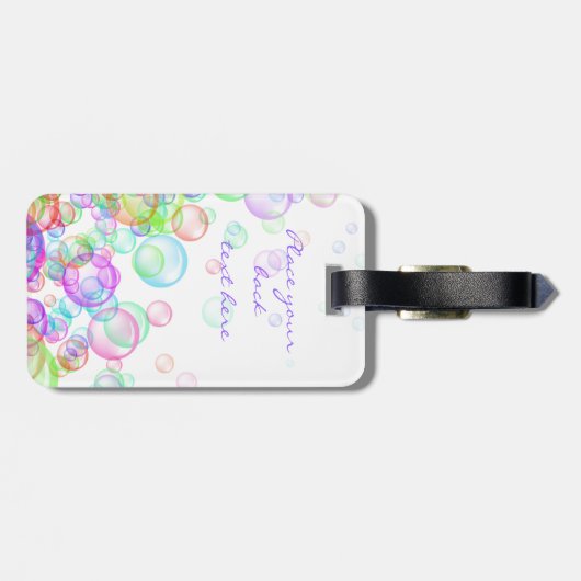 Seifenblasen Gepäckanhänger (Rückseite horizontal)