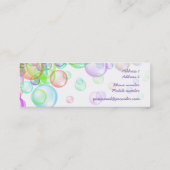 Seifenblasen Mini Visitenkarte (Rückseite)