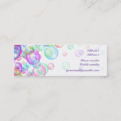 Seifenblasen Mini Visitenkarte (Rückseite)