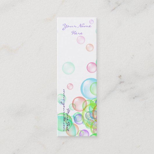 Seifenblasen Mini Visitenkarte (Vorderseite)