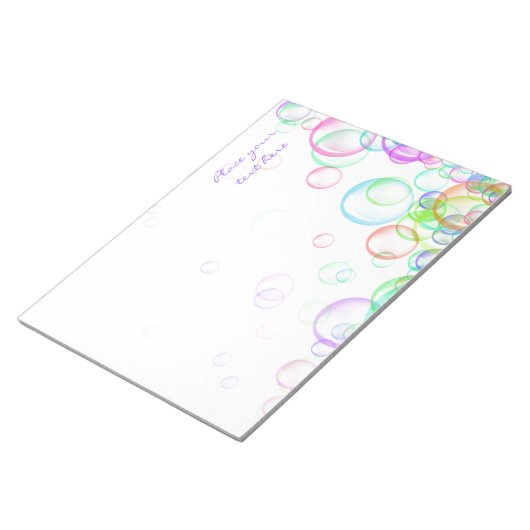 Seifenblasen Notizblock (angewinkelt)