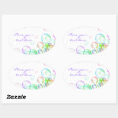 Seifenblasen Ovaler Aufkleber (Blatt)